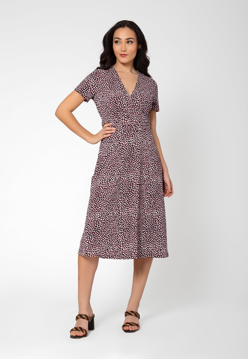 Leota Women's Amiya Midi Dress Black Size XX-Large