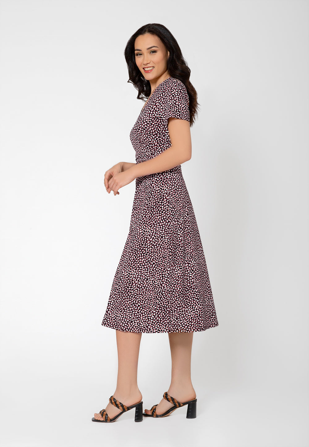 Leota Women's Amiya Midi Dress Black Size XX-Large