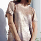As By Df - GENEVA MATTE SEQUIN TEE