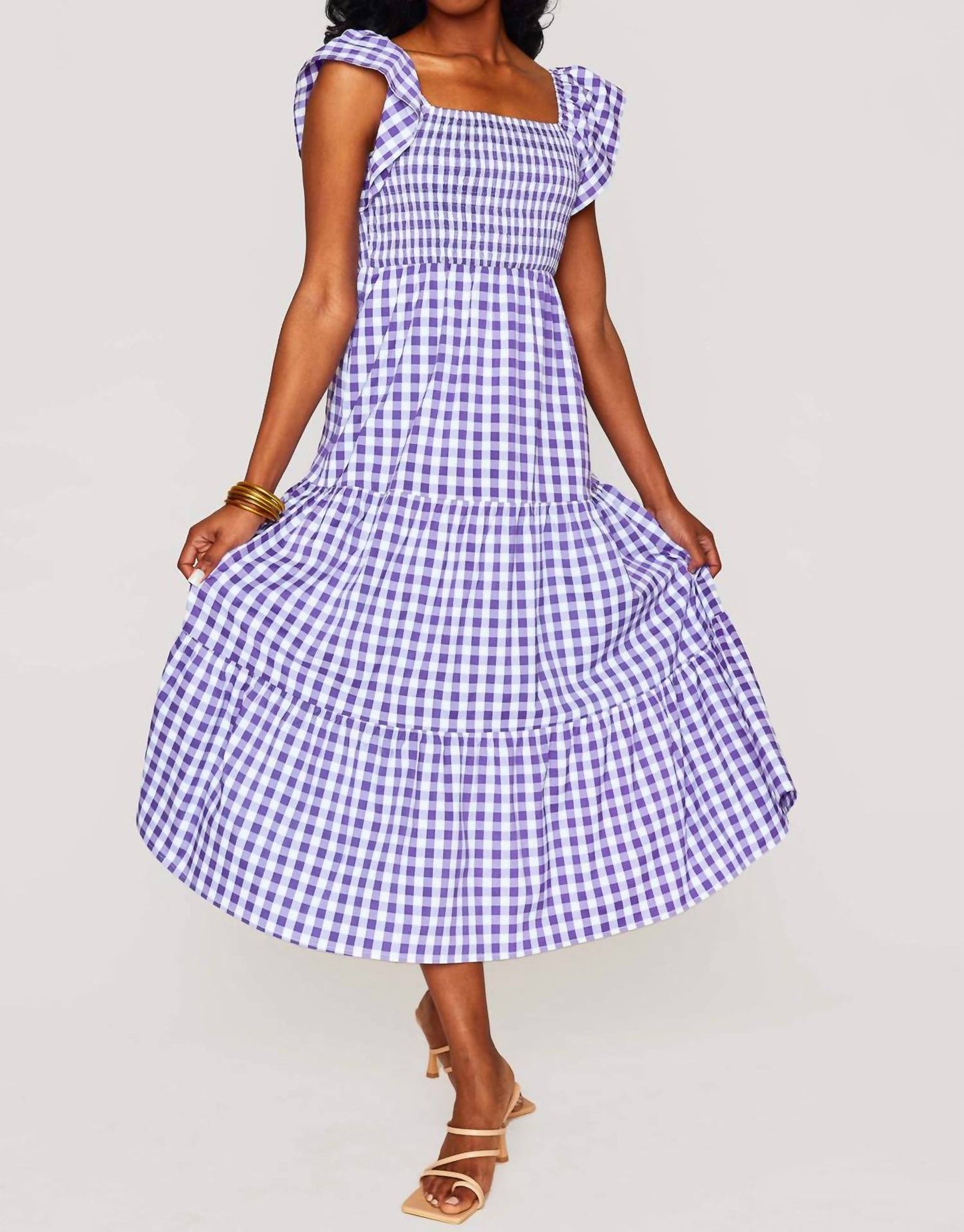 Buddylove - Brynn Ruffle Shoulder Midi Dress