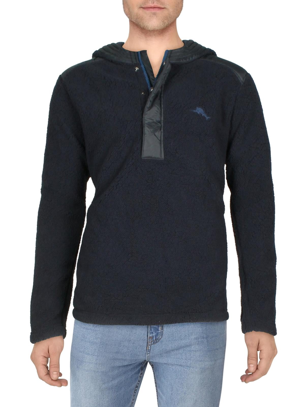 Tommy Bahama Men's Anchor Bay Quarter Zip Hoodie Blue Size Large