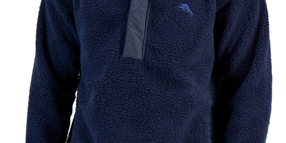 Tommy Bahama Men's Anchor Bay Quarter Zip Hoodie Blue Size 2X