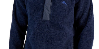 Tommy Bahama Men's Anchor Bay Quarter Zip Hoodie Blue Size 2X