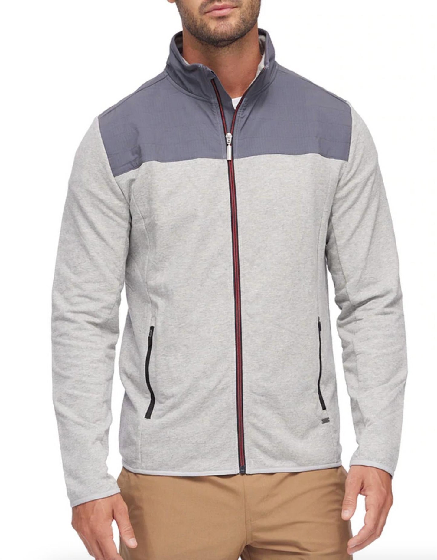 Flags & Anthem - Madeflex Movement Colorblock Full-zip Mock Neck Jacket