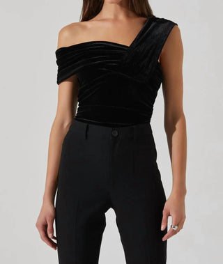 Astr - Holly Velvet Off The Shoulder Bodysuit