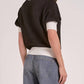 Elan - Clara Collared Elbow Sleeve Sweater