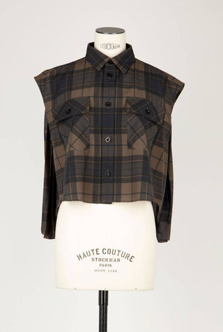 Sacai - Women's Sleeveless Plaid Shirt