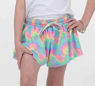 Azarhia - Girl's Neon Wave Butterfly Shorts