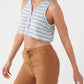 O'Neill - Knit Button Crop Tank Top