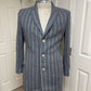 Tallia - Men's Slim Fit Striped Print Veracruz Wool Blend Overcoat
