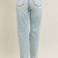 Trendsi - Judy Blue Full Size Mr Repair Stitch Detail Destroy Single Cuff Bf Jeans Plus Size