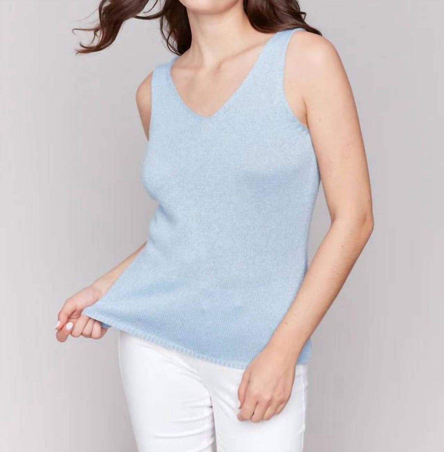 Charlie B - Metallic Lurex Knit Cami Top