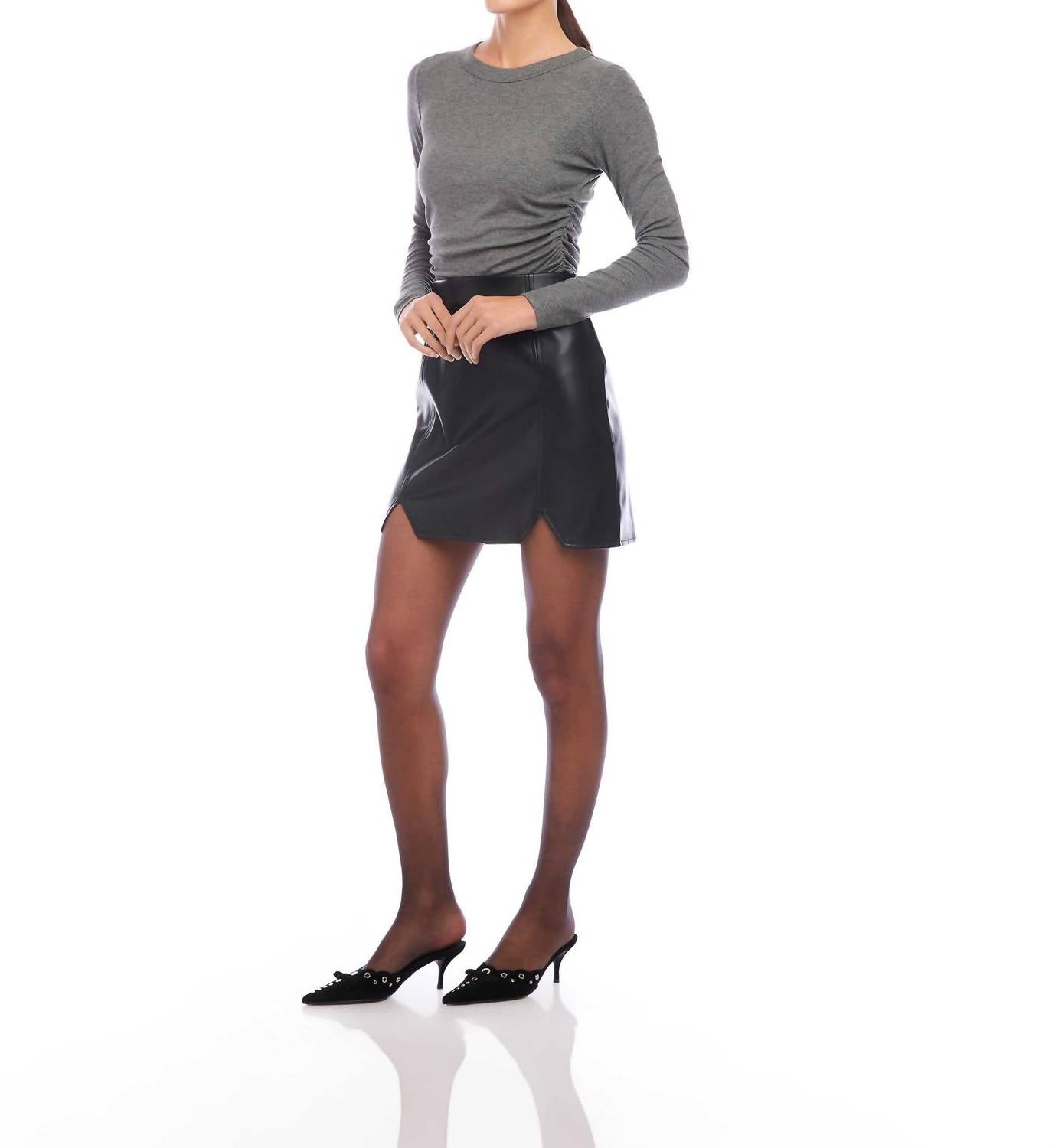 Fifteen Twenty - Macy Faux Leather Mini Skirt