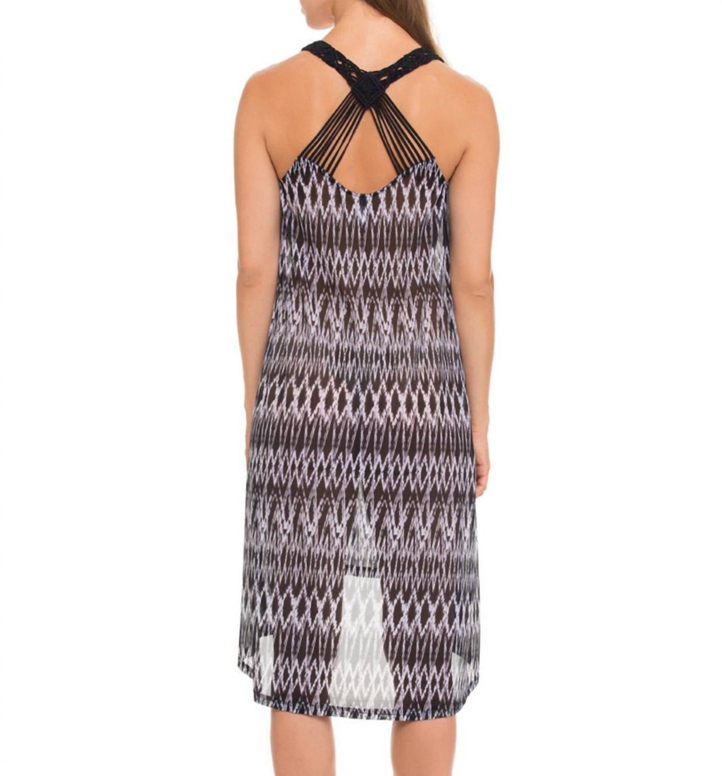 Profile By Gottex - Sheer Mesh Macrame Back Dress Cover Up