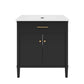 Bathroom Vanity With Sink, Soft Close Doors And Adjustable Shelf