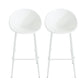 Modern Gable Outdoor Barstool Set of 2 in White