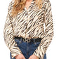 Vince Camuto Satin Button-Up Shirt in Rich Spruce  Size X-Small