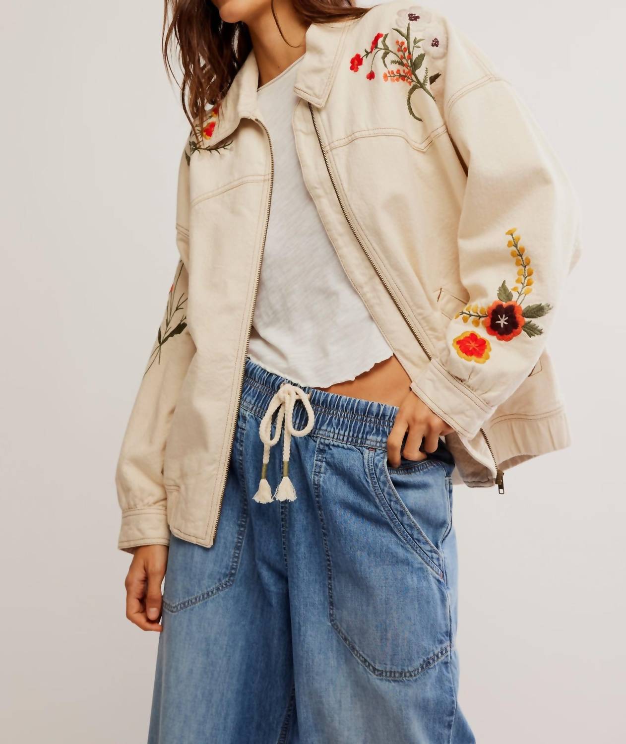Free People - Easy Peasy Pull On Relaxed Jeans