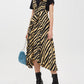 Topshop - Zebra Print Striped Pinafore V Neck Dress