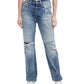 7 For All Mankind - Easy Straight Distressed Denim Jean