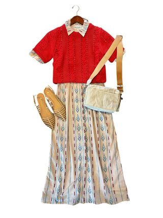 Beau & Ro - Kris Ikat Stripe Maxi Dress