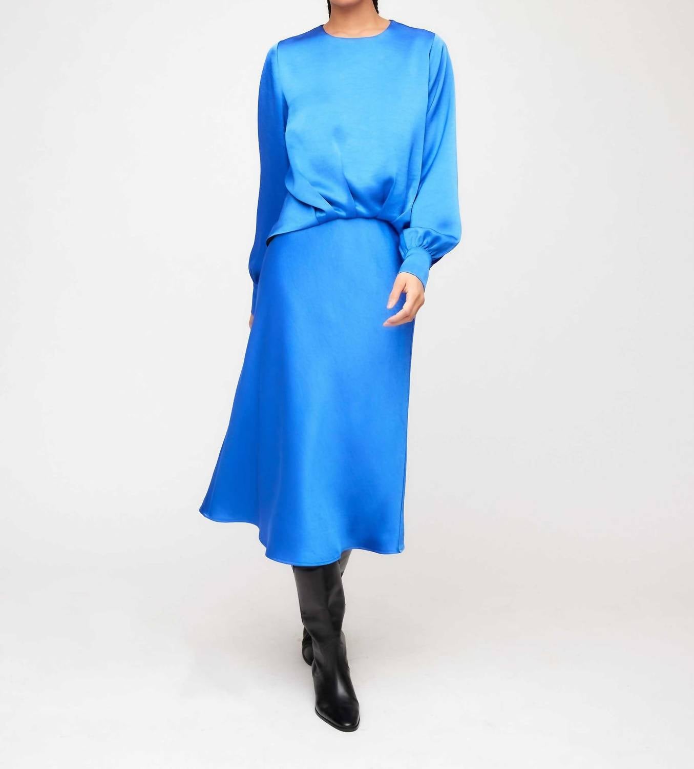 Fifteen Twenty - Mia Bias Satin Midi Skirt