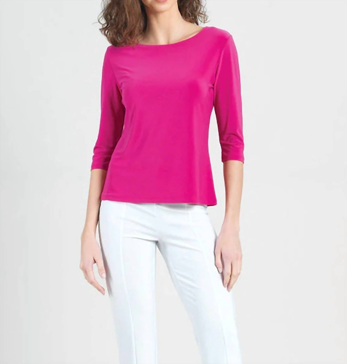 Clara Sunwoo - Round Neck 3/4 Sleeve Top
