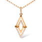 14K Yellow Gold 1/4 Cttw Diamond Double Triangle Geometric 18" Pendant Necklace (G-H Color, SI1-SI2 Clarity)