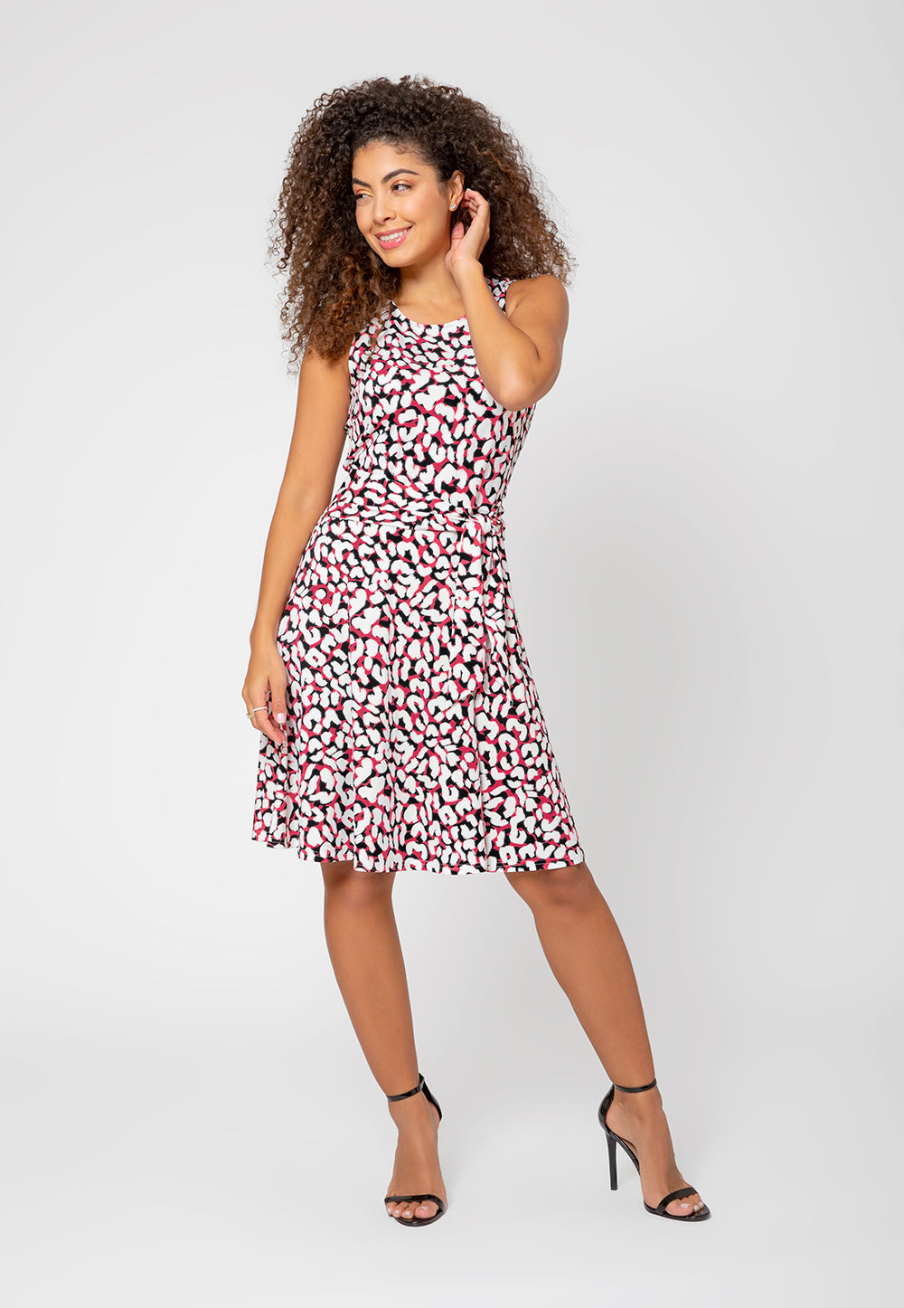 Leota Women's Calista Side Tie Dress Brown