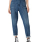 Frayed Women's Tapered High Rise Workwear Jeans Blue Size 30