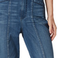 Frayed Women's Tapered High Rise Workwear Jeans Blue Size 30