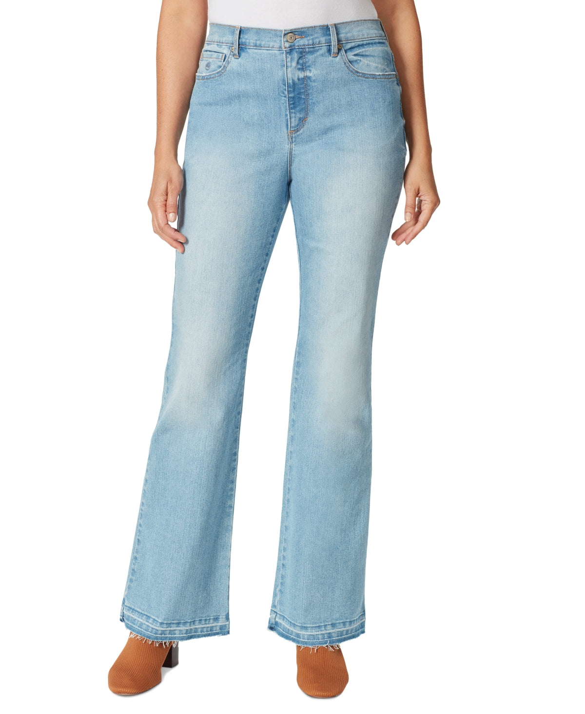 Gloria Vanderbilt Women's Amanda Classic Rise Released Hem Bootcut Jeans Blue Size 4