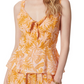 Jessica Simpson Women's Emerson Cotton Tie Neck Top Yellow Size X-Small