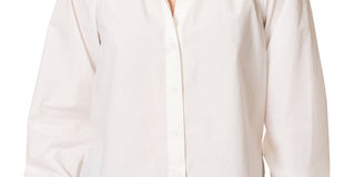 Anne Klein Women's Jo Cotton Button Front Shirt White Size Small