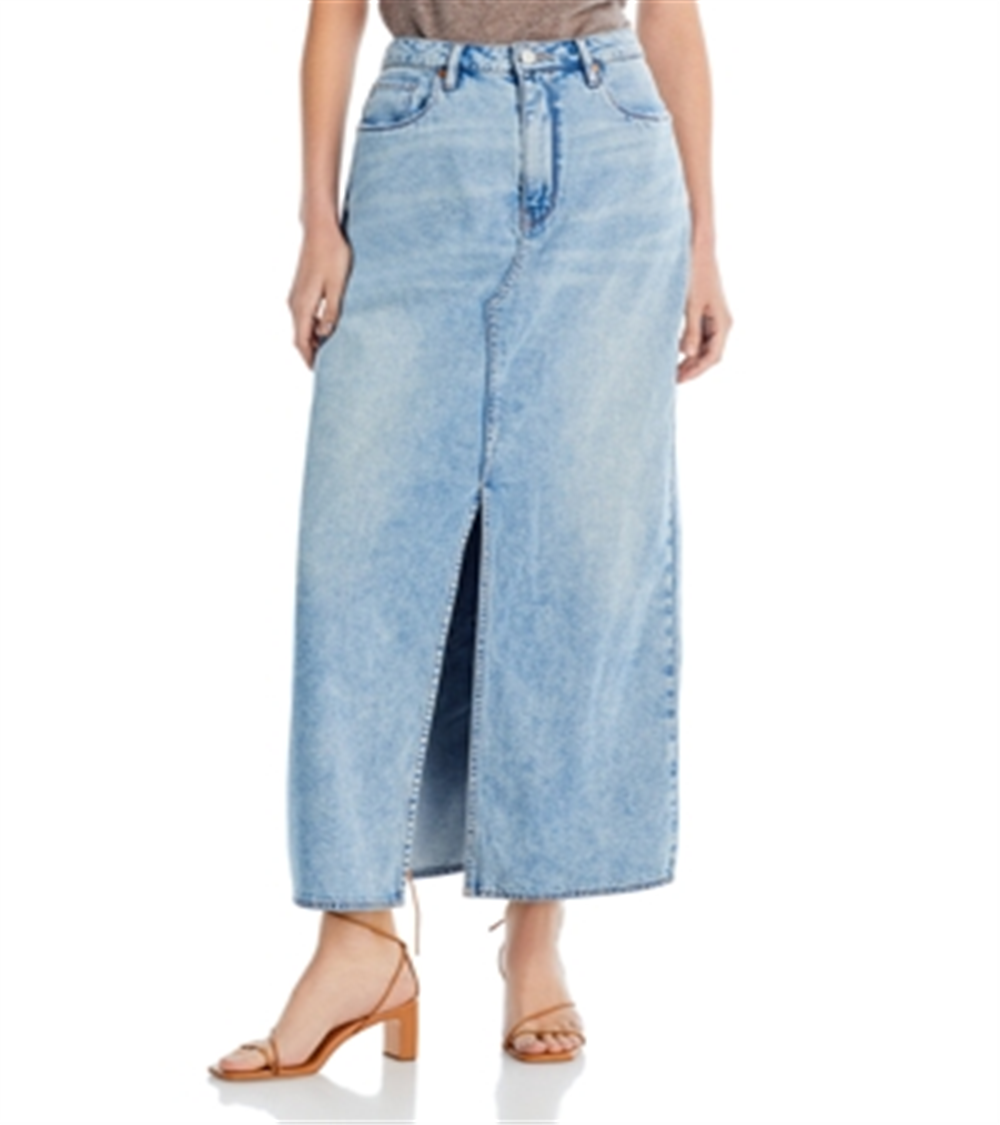 Blanknyc Cotton Front Slit Denim Skirt Blue Size 26