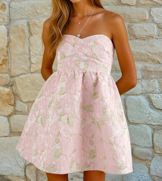 Blue B - Jacquard Floral Mini Dress