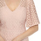 Joseph Ribkoff - Guipure Lace Flutter Sleeve Midi Sheath Dress
