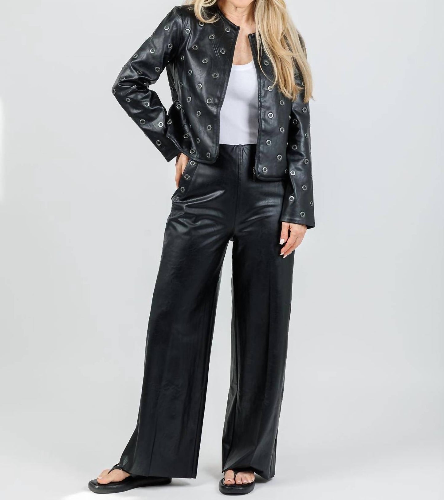 Lysse - Women's Geneva Grommet Vegan Leather Jacket