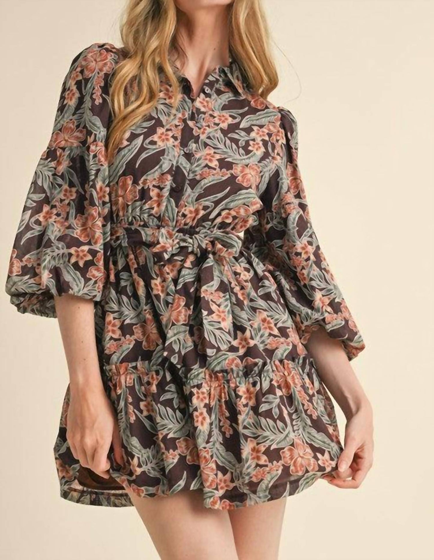 &Merci - Floral Print Mini Dress