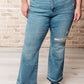 Judy Blue - Mid Rise Distressed Released Hem Bootcut Jeans