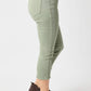 Judy Blue - Mid Rise Garment Dyed Non Distressed Capri Jeans