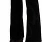 Ralph Lauren - High Rise Flocked Bootcut Jeans