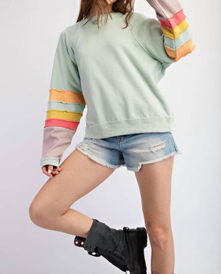 Easel - Rainbow Stripe Sweatshirt