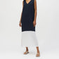 Joseph Ribkoff - Block V-neck Sleeveless Maxi Dress