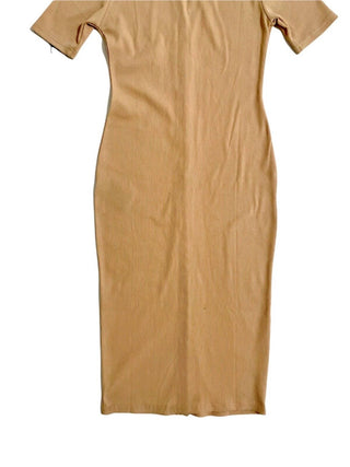 7 For All Mankind - Bodycon Ribbed Short Sleeve Midi Dress