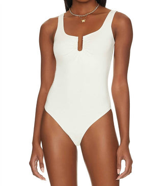 Good American - Good Touch Ruched U Ring Bodysuit