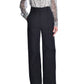 Adam Lippes - Silk Wool Cuffed Hem Wide Leg Trouser