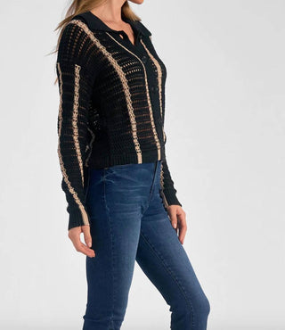 Elan - Crochet Button Down Sweater