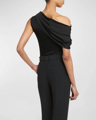 Alexander Mcqueen - Asymmetric draped jersey top