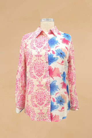 Paparazzi - Voile Mix Print Button Front Shirt